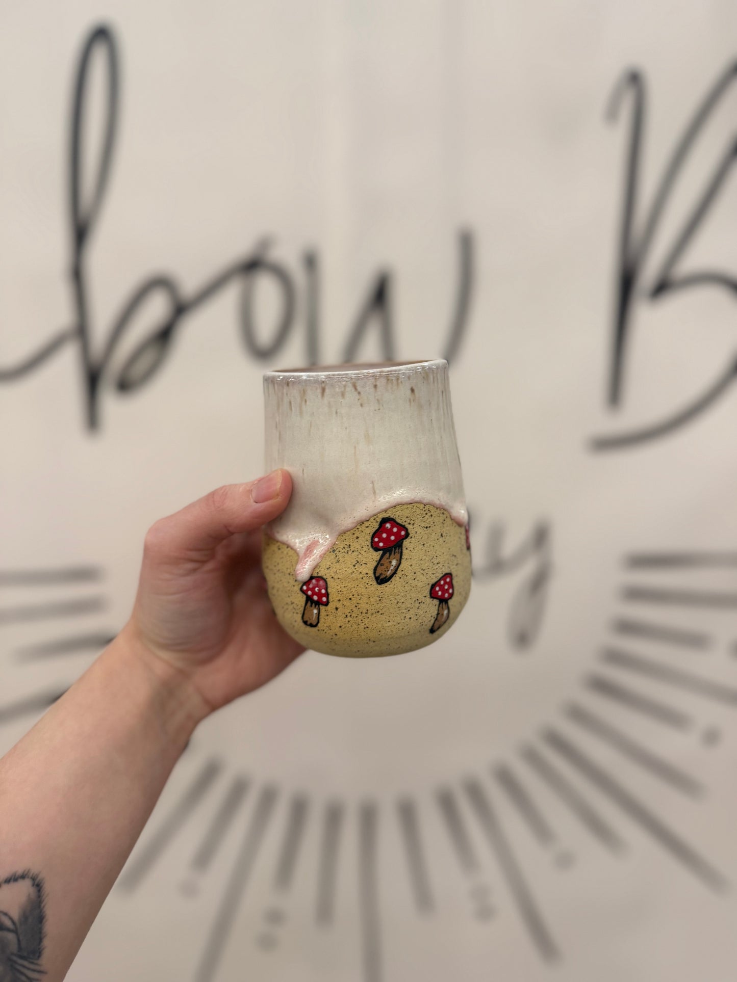Mushroom Thumbprint Tumbler