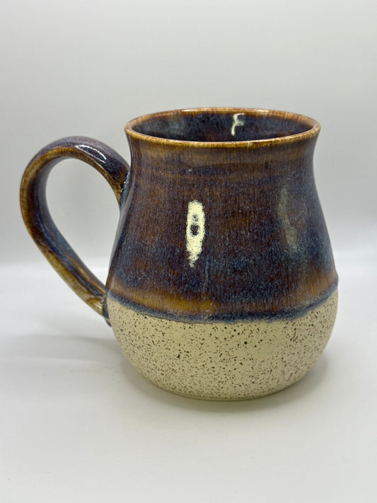 Belly mug - blue/brown
